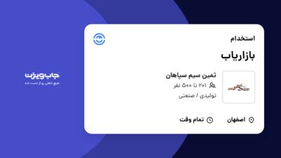 استخدام بازاریاب - آقا در ثمین سیم سپاهان