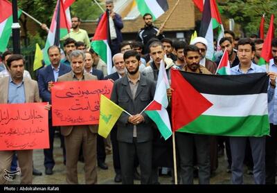 تجمع دانشجویان همدانی در محکومیت حملات رژیم صهیونیستی به لبنان و غزه-همدان- عکس استانها تسنیم | Tasnim