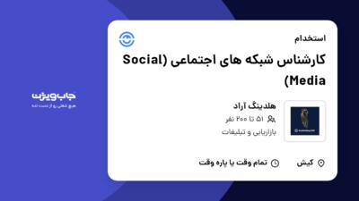 استخدام کارشناس شبکه های اجتماعی (Social Media) در هلدینگ آراد