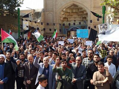 مردم نیشابور در حمایت از سپاه پاسداران انقلاب اسلامی تجمع کردند