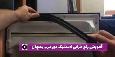 حرابی لاستیک دور درب یخچال