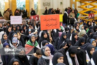 (تصاویر) تجمع دانشجویی لبیک یا خامنه‌ای در قم