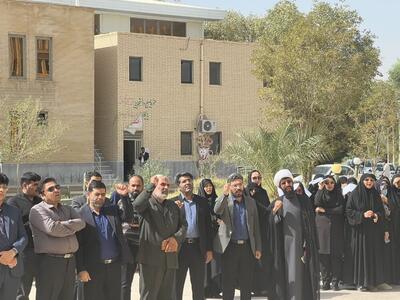 تشکر از سپاه در تجمع دانشجویان دانشگاه پیام‌نور در پی عملیات وعده صادق ۲