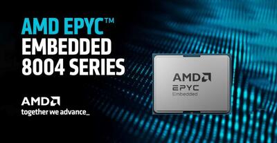 رونمایی AMD از EPYC Embedded 8004؛ اولین پردازنده‌های سرور مجهز به هسته‌های Zen 4c