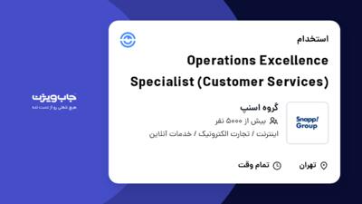 استخدام Operations Excellence Specialist (Customer Services) در گروه اسنپ