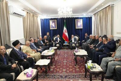 عکس/ دیدار مسئولان گروه‌های مقاومت فلسطینی سوریه با عراقچی