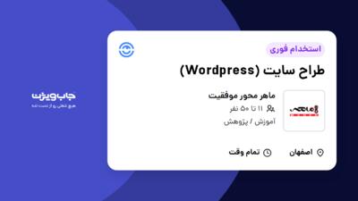 استخدام طراح سایت (Wordpress) در ماهر محور موفقیت