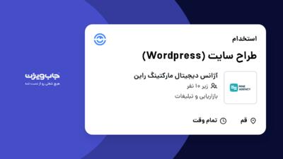 استخدام طراح سایت (Wordpress) در آژانس دیجیتال مارکتینگ راین