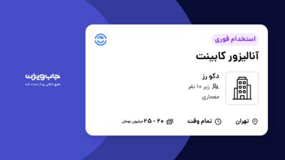 استخدام آنالیزور کابینت - آقا در دکو رز