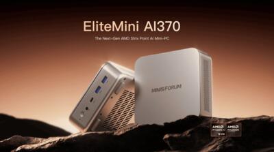 مینی کامپیوتر EliteMini Ai370 با پردازنده AMD Ryzen AI 9 HX 370 معرفی شد؛ جمع‌وجور اما قدرتمند