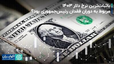 باثبات‌ترین نرخ دلار 1403 مربوط به دوران فقدان رئیس‌جمهوری بود؟