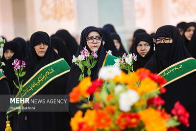 آیین خطبه خوانی خادمان حضرت معصومه(س) به مناسبت شهادت حضرت