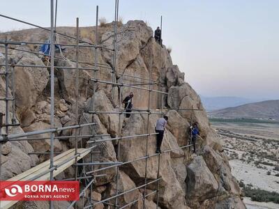 آغاز مرمت دومین نقش برجسته تاریخ ایران/ «کورنگون» جان می‌گیرد