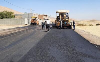 آسفالت ریزی معابر ۲ روستای شهرستان اسدآباد