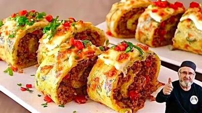 طرز پخت یک غذای ساده و خوشمزه با 3 عدد سیب زمینی و گوشت (فیلم)