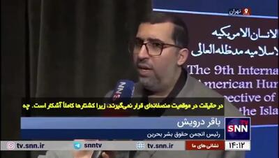 رئیس انجمن حقوق بشر بحرین: سازمان‌های حقوق بشر از ترس آمریکا در برابر جنایات رژیم اسرائیل سکوت می‌کنند + فیلم