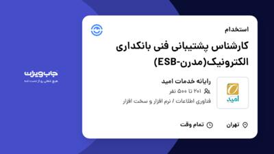 استخدام کارشناس پشتیبانی فنی بانکداری الکترونیک(مدرن-ESB) در رایانه خدمات امید