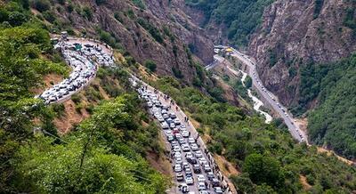 وضعیت تردد در جاده چالوس+ بارش باران در ۴ استان