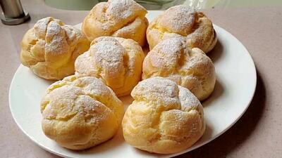 طرز تهیه نان خامه ای فرانسوی (فیلم)