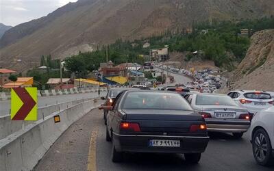 تردد خودروها در جاده کندوان برقرار است