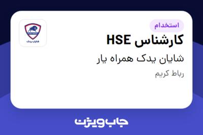 استخدام کارشناس HSE - آقا در شایان یدک همراه یار