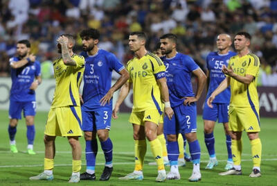 استقلال 0 - النصر 1/ استقلال حریف یاران رونالدو نشد +فیلم