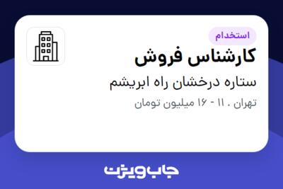 استخدام کارشناس فروش در ستاره درخشان راه ابریشم