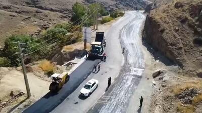 عملیات تعریض و بهسازی جاده آتشگاه - برغان