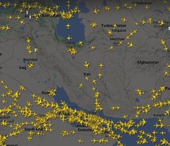 عکس عجیب از ترافیک هوایی در آسمان ایران | اقتصاد24