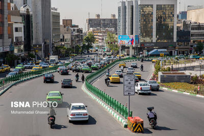 ترافیک روان و پرحجم غالب معابر تهران در اولین شنبه آبان