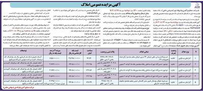 مزایده عمومی فروش املاک شرکت صنایع آهن و فولاد نور