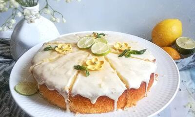 طرز تهیه کیک عصرانه لیمو و پنیر