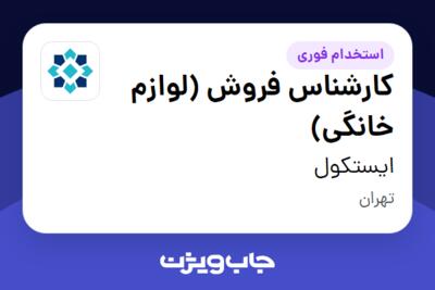 استخدام کارشناس فروش (لوازم خانگی) در ایستکول