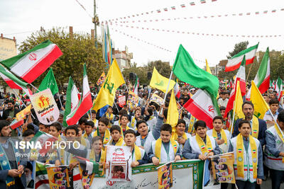 مراسم راهپیمایی روز ۱۳ آبان در قم