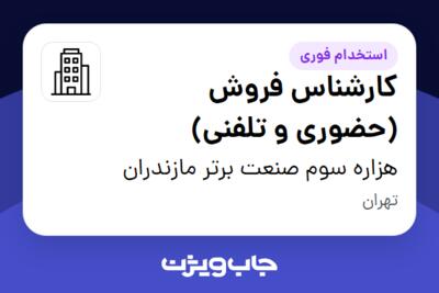 استخدام کارشناس فروش (حضوری و تلفنی) در هزاره سوم صنعت برتر مازندران