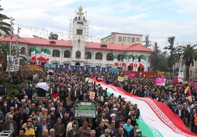 استکبارستیزی دانشجویان گیلانی/ اجازه دخالت به اجنبی نمی‌دهیم - تسنیم