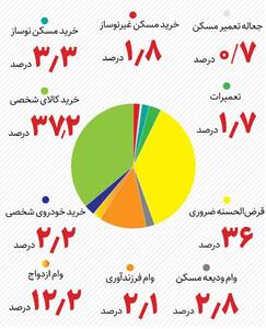 اینفوگرافی/ مردم وام‌های بانکی را بیشتر در کدام بخش‌ها مصرف کردند؟ | اقتصاد24