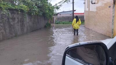 آبگرفتگی شدید منازل و معابر در روستای بشمن بندرانزلی