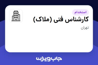 استخدام کارشناس فنی (ملاک) - خانم در سازمانی فعال در حوزه فناوری اطلاعات / نرم افزار و سخت افزار