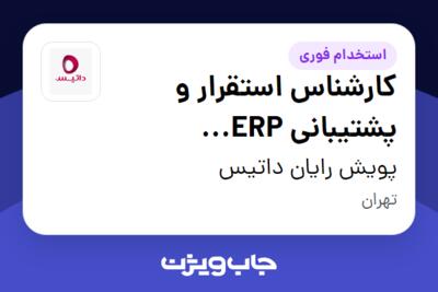 استخدام کارشناس استقرار و پشتیبانی ERP (راهکاران) در پویش رایان داتیس