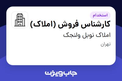 استخدام کارشناس فروش (املاک) در املاک نوبل ولنجک