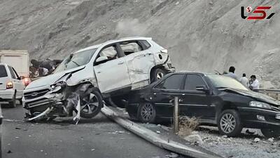 تصادف هولناک دو خودرو، در جاده گتوند به شوشتر