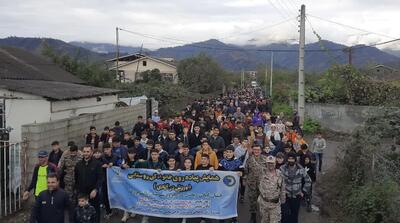 همایش پیاده‌روی خانوادگی روستایی در تالش برگزار شد