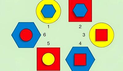 تست هوش/ شکل کد رنگی نادرست را در 8 ثانیه پیدا کنید