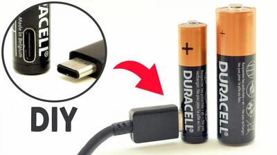 نحوه ساخت یک باتری ۱.۵ ولتی قابل شارژ با درگاه USB !