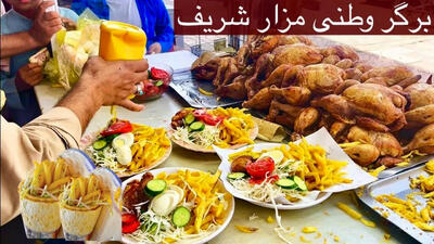 (ویدئو) غذای خیابانی در افغانستان؛ مرغ سوخاری با سیب زمینی در مزارشریف