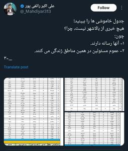 عکس/ رائفی پور از قطع برق در مناطق شمال تهران بی خبر است | اقتصاد24