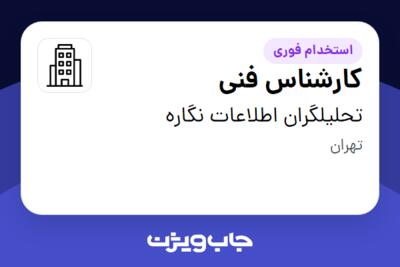 استخدام کارشناس فنی در تحلیلگران اطلاعات نگاره