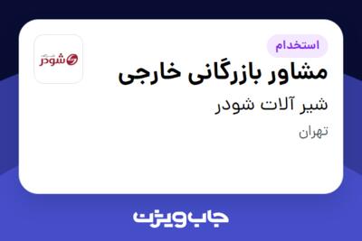 استخدام مشاور بازرگانی خارجی در شیر آلات شودر