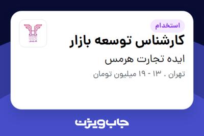 استخدام کارشناس توسعه بازار در ایده تجارت هرمس